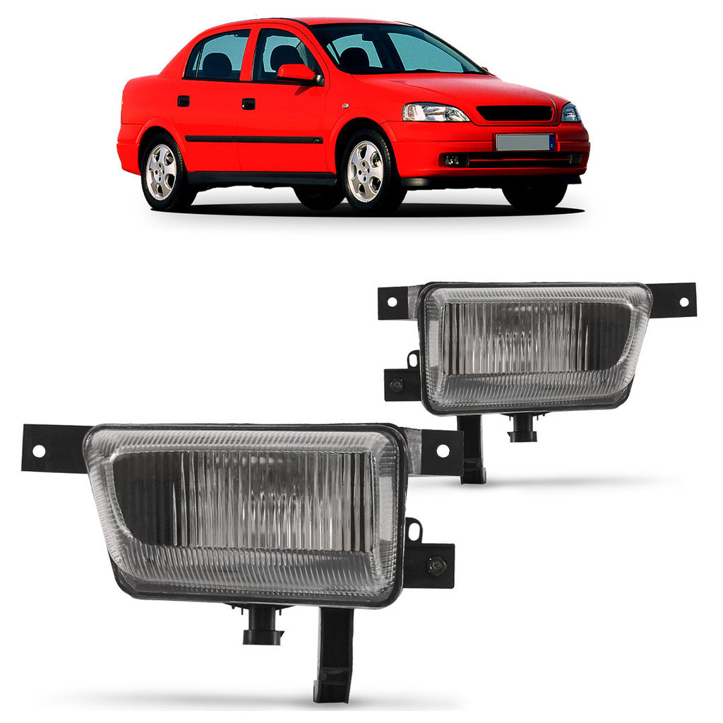 Par Farol Milha Auxiliar Astra Hatch 1998 1999 2000 2001 2002 Lente Estriada Vidro - Spare Parts and Accessories for Vehicles