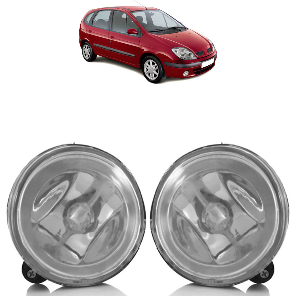 Par Farol Milha Auxilliar Scenic 2000 2001 2002 2003 2004 2005 2006 Lente Lisa Vidro