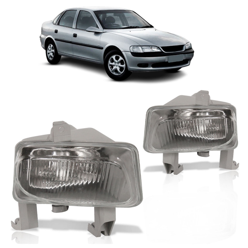Par Farol de Milha Auxiliar Vectra 1997 1998 1999 Carcaça Cinza Lente Estriada Vidro em Oferta na Shopee