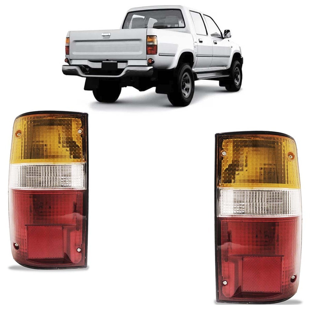 Par Lanterna Traseira Hilux Sr 1992 1993 1994 1995 1996 1997 1998 1999 2000 2001 Tricolor