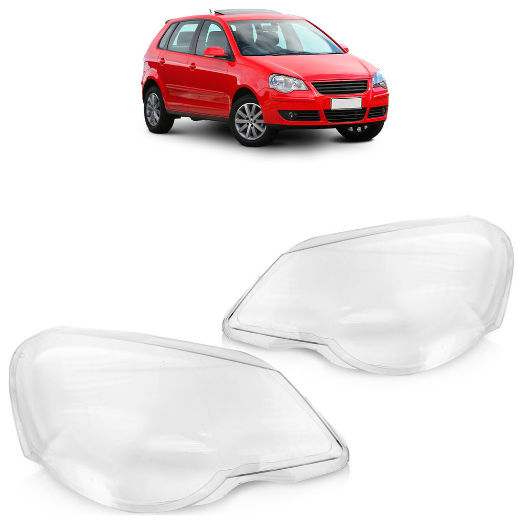 Par Lente Farol Dianteiro Polo 2007 2008 2009 2010 2011 2012 A 2014 Transparente Lente Lisa Acrilico em Oferta na Shopee
