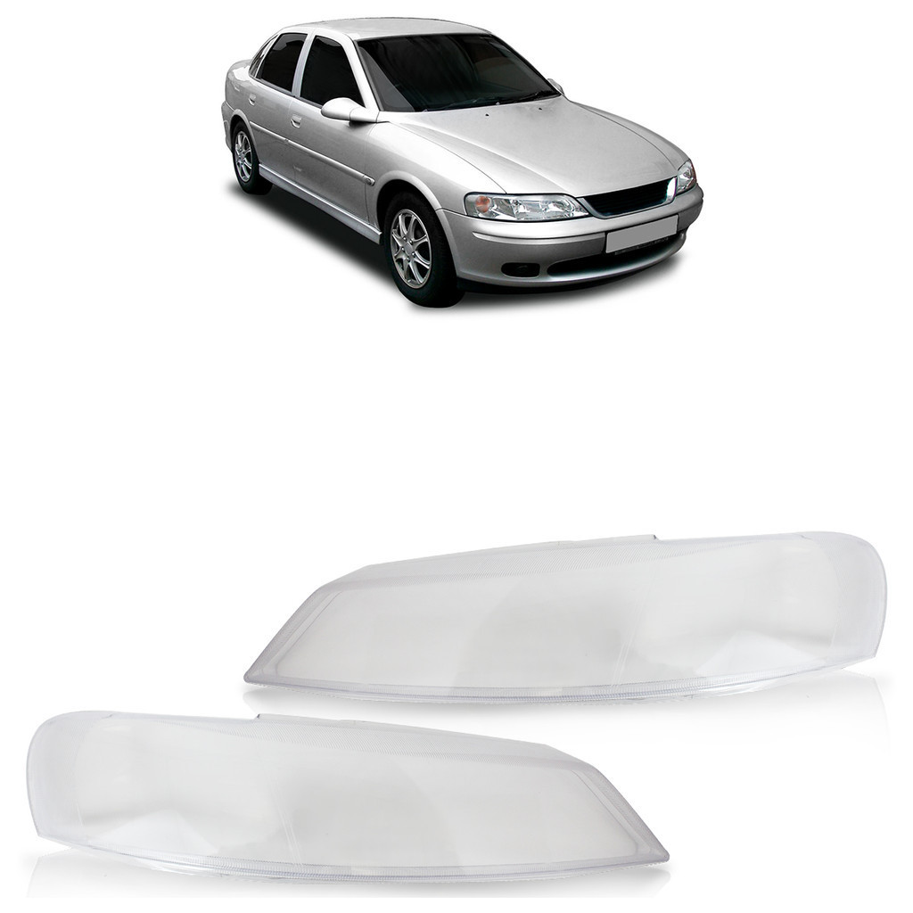 Par Lente Farol Principal Vectra 2000 2001 2002 2003 2004 2005 Transparente Lente Lisa Acrilico - Spare Parts and Accessories for Vehicles