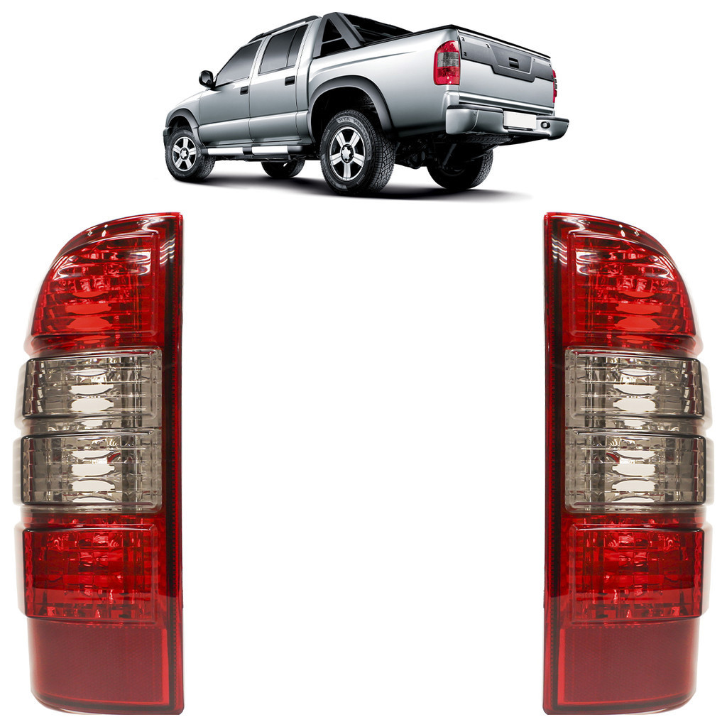 Par Lanterna Traseira S10 Executive 2010 2011 Bicolor Lente Lisa Acrilico em Oferta na Shopee