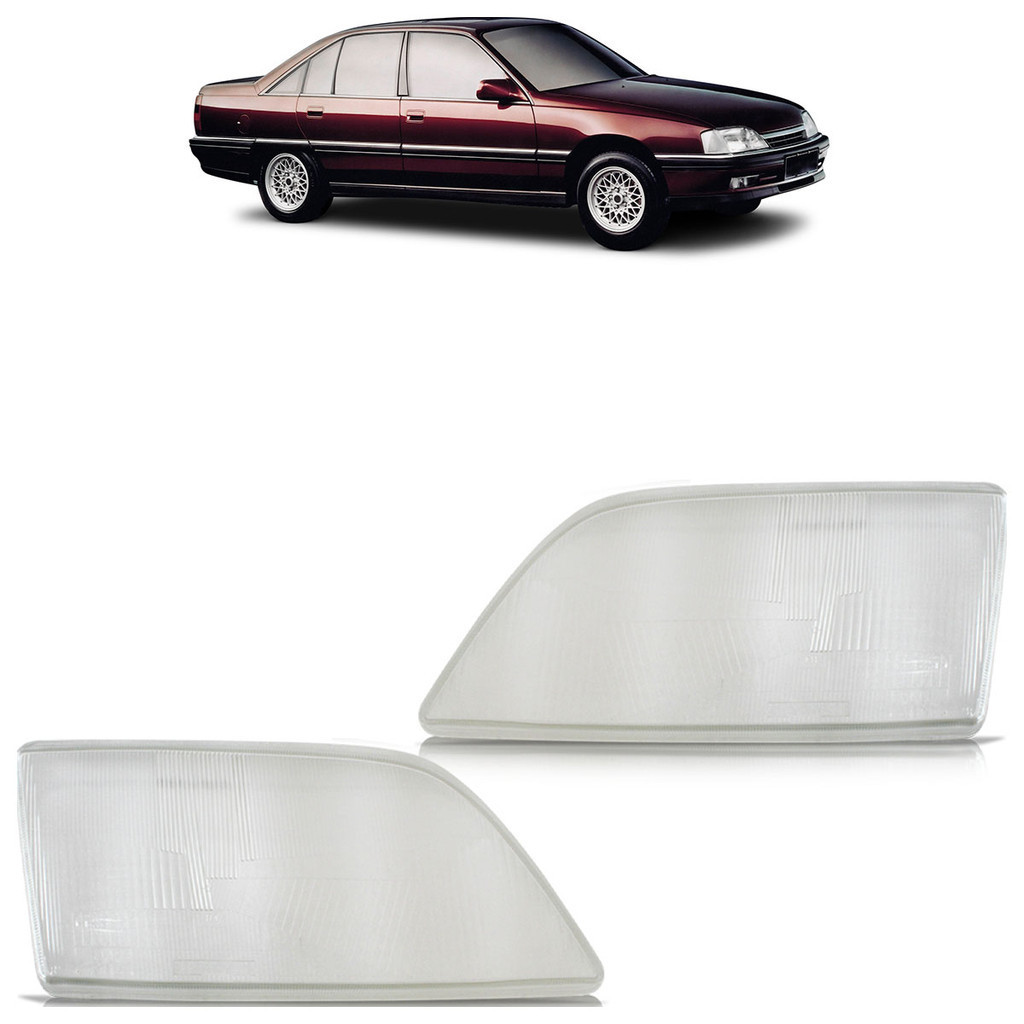 Par Lente Farol Dianteiro Omega 1992 1993 1994 1995 1996 1997 1998 Transparente Lente Estriada Vidro em Oferta na Shopee