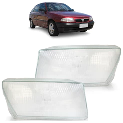 Par Lente Farol Dianteiro Astra 1993 1994 1995 1996 Transparente Lente Estriada Vidro