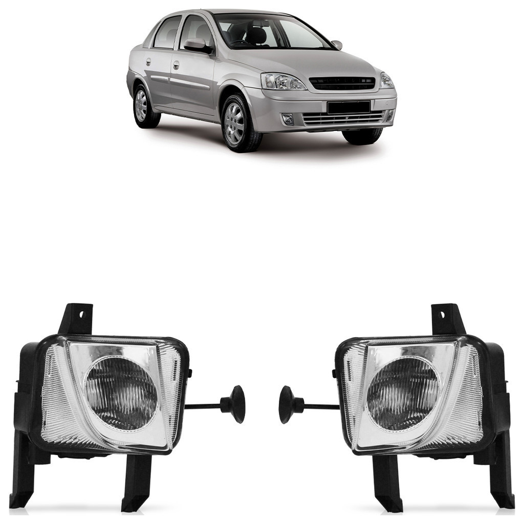 Par Farol Milha Auxiliar Corsa 2003 2004 2005 2006 2007 2008 2009 2010 2011 Lente Estriada em Oferta na Shopee