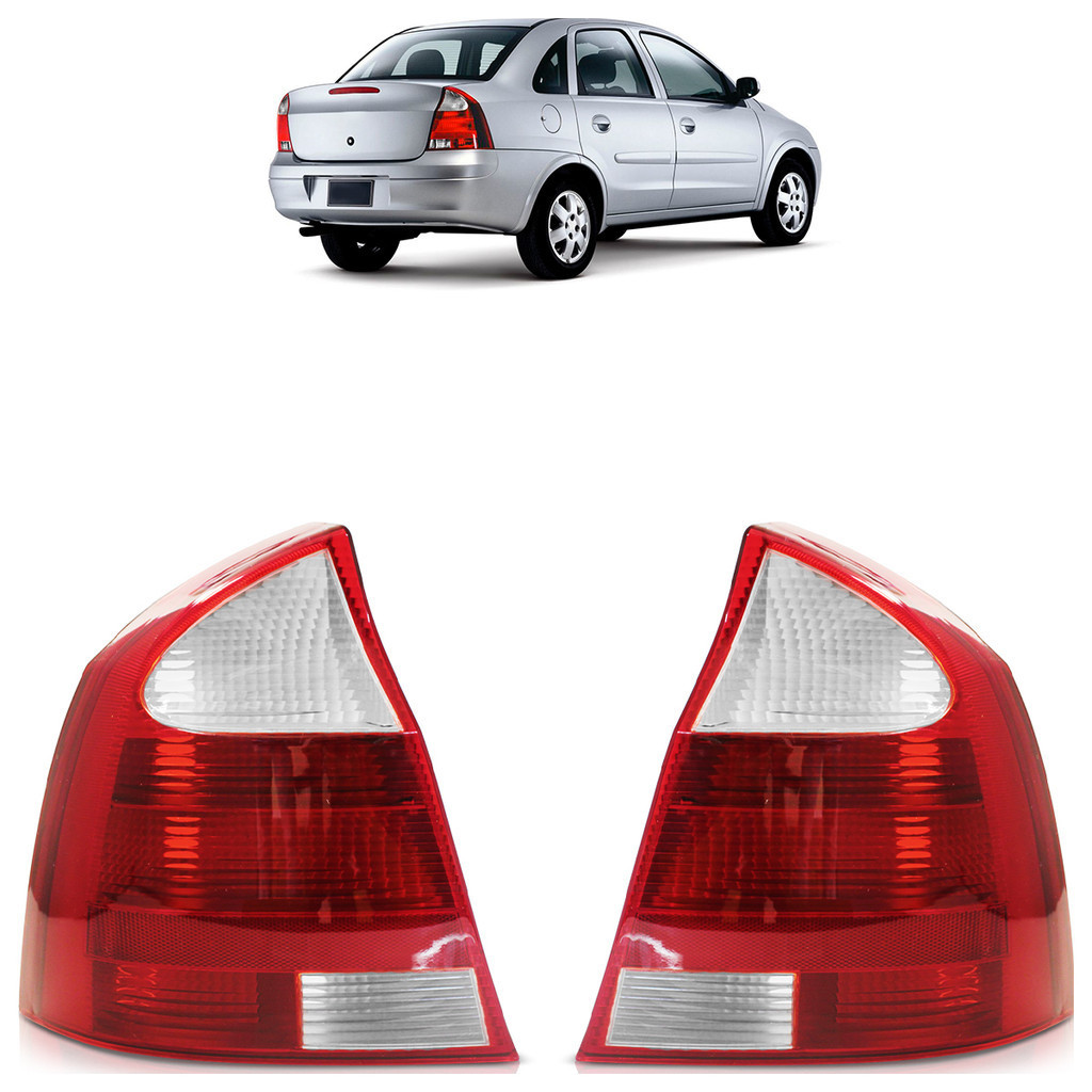 Par Lanterna Traseira Corsa Sedan 2003 2004 2005 2006 2008 2009 2010 2011 Pisca Cristal em Oferta na Shopee