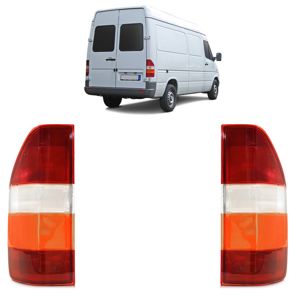 Par Lanterna Traseira Sprinter 1995 1996 1997 1998 1999 2000 A 2002 Tricolor Lente Estriada Acrílico