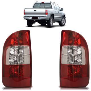 Par Lanterna Traseira S10 2001 2002 2003 2004 2005 2006 2007 A 2009 Bicolor Lente Estriada Acrilico em Oferta na Shopee