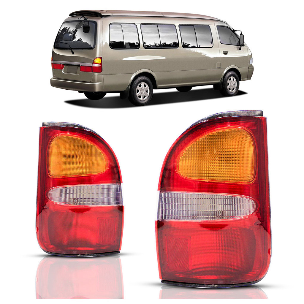 Par Lanterna Traseira Besta Gs 1998 1999 2000 2001 2002 2003 2004 Tricolor Lente Estriada Acrilico - Spare Parts and Accessories for Vehicles