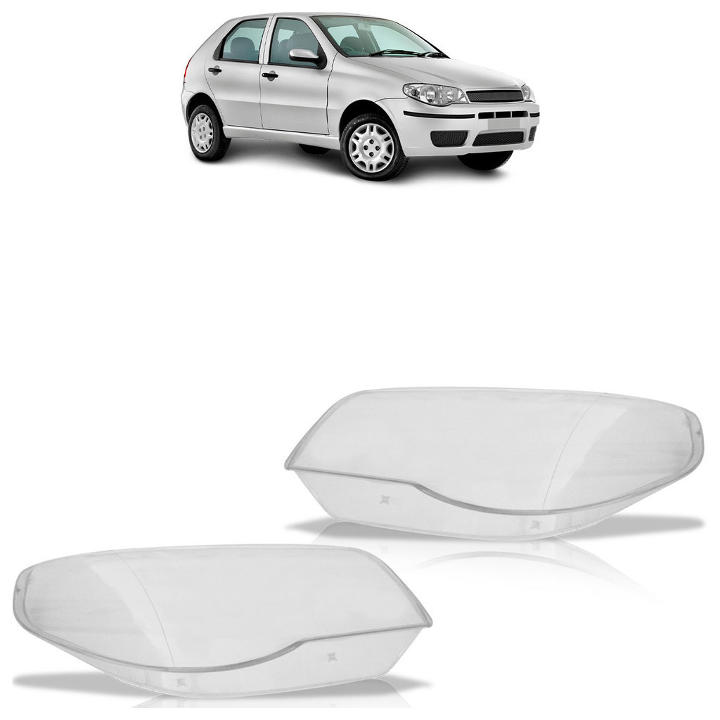 Par Lente Farol Dianteiro Palio G3 2004 2005 2006 2007 2008 A 2011 Transparente Lente Lisa Acrílico em Oferta na Shopee