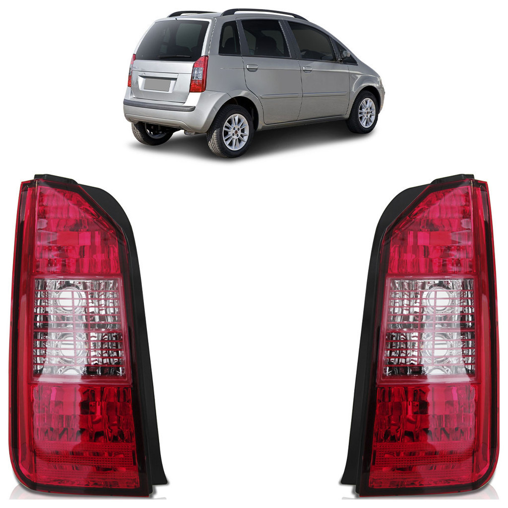 Par Lanterna Traseira Idea 2004 2005 2006 2007 2008 2009 2010 Bicolor - Spare Parts and Accessories for Vehicles