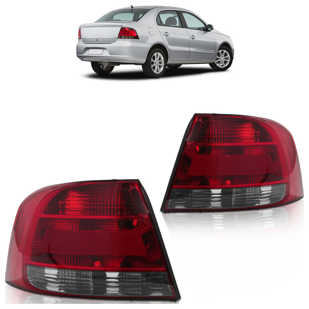 Par Lanterna Traseira Voyage G5 2009 2010 2011 2012 2013 Bicolor Fumê Lente Lisa Acrilico em Oferta na Shopee