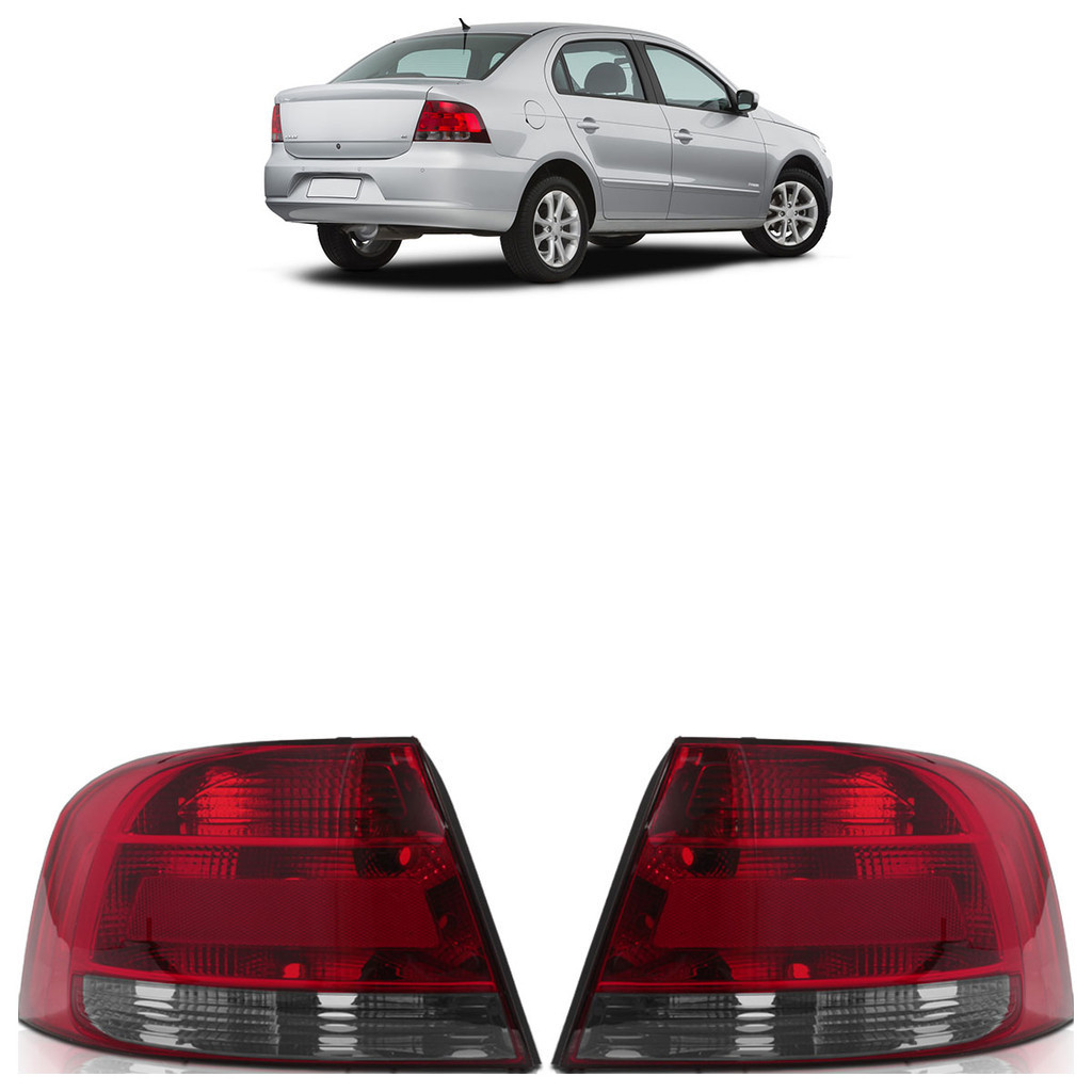 Par Lanterna Traseira Voyage G5 2009 2010 2011 2012 2013 Bicolor Fumê Lente Acrilico em Oferta na Shopee