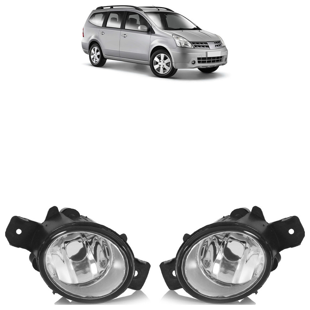 Par Farol Milha Auxiliar Livina 2009 2010 2011 2012 2013 2014 Neblina Lente Lisa Vidro