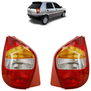 Par Lanterna Traseira Palio 2001 2002 2003 2004 Tricolor Carcaça Vermelha Lente Lisa em Oferta na Shopee