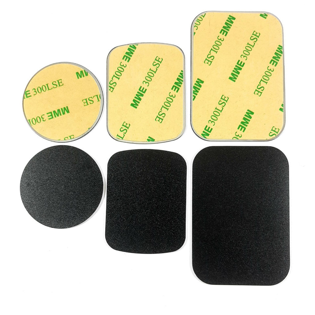 2 Placas Metal Para Imã Suporte Celular Magnético Automotivo - Preto - Ótima Qualidade