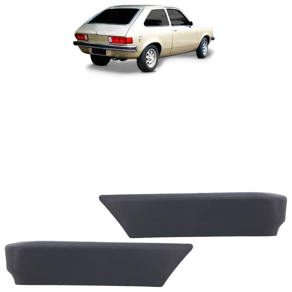 Par Ponteira Parachoque Traseiro Chevette Hatch 1987 1988 1989 1990 1991 1992 1993 Preto Texturizado - Spare Parts and Accessories for Vehicles
