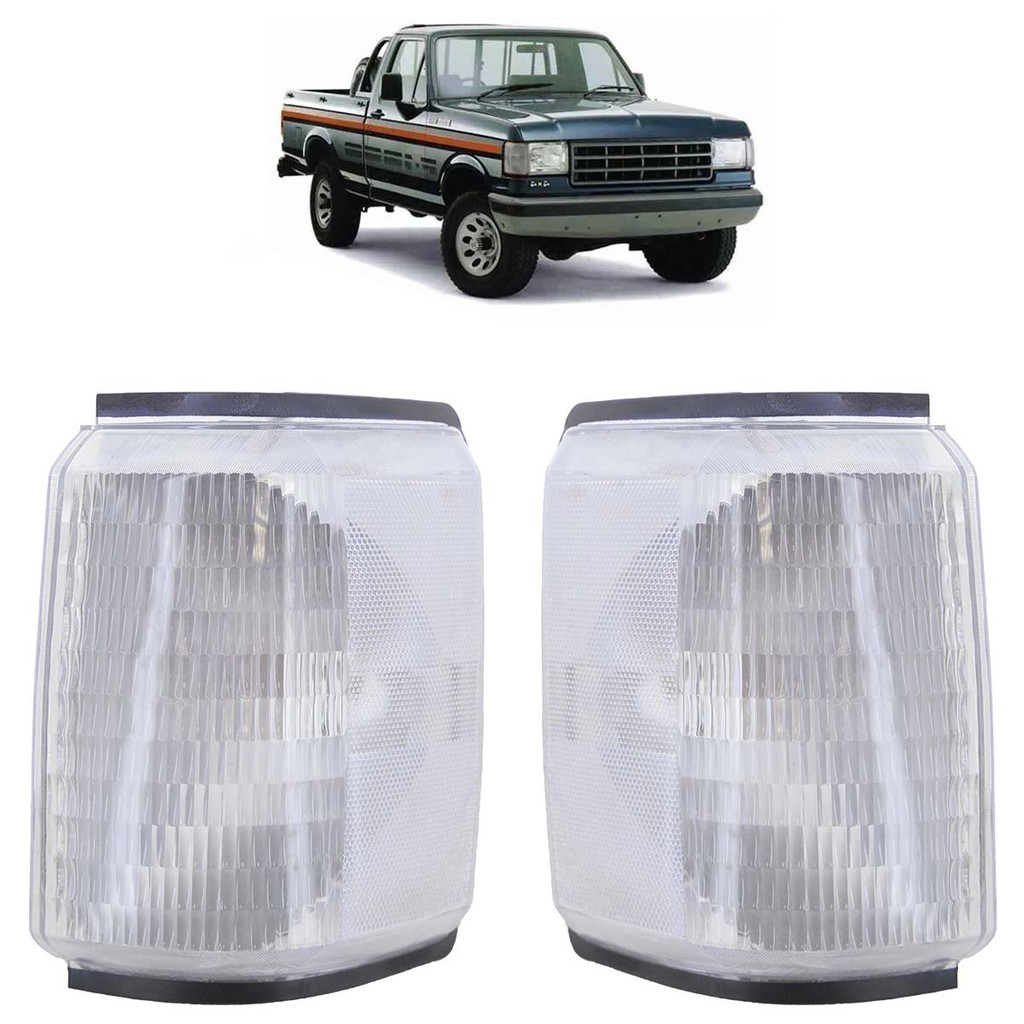 Par Lanterna Dianteira Pisca Seta F1000 1992 1993 1994 1995 1996 1997 Cristal Lente Estriada Acrilico - Spare Parts and Accessories for Vehicles