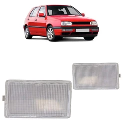 Par Aplique Pisca Seta Golf GTI 1994 1995 1996 1997 1998 Cristal Lente Estriada Acrilico