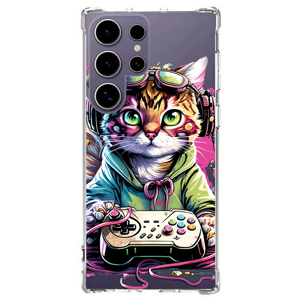 Capa Capinha (3167) CAT GAME para SAMSUNG GALAXY NOTE 20 ULTRA,NOTE 20+,NOTE 20,S23 ULTRA,S23+,S23 FE,S23,S22 ULTRA,S22+,S22,S21 ULTRA,S21+,S21 FE,S21,S20 ULTRA,S20+,S20 FE,S20,S10+,S10E,S10 LITE,S10,S9+,S9,A73,A72,A71,A70S,A70 