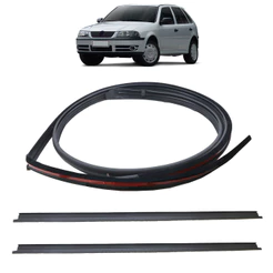 Par Borracha Pingadeira Porta + Friso Teto Gol G3 2000 2001 2002 2003 2004 2005 4 Portas Preto