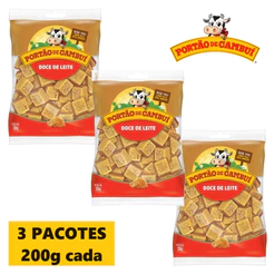 Doce de Leite Portão de Cambui - Tabletes 200g - 03 Pacotes - Sem Amido