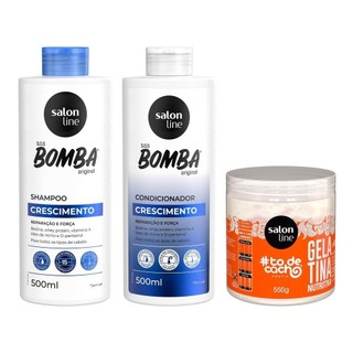 Kit Shampoo e Condicionador SOS Bomba Crescimento + Gelatina Nutritiva Todecacho em Oferta na Shopee