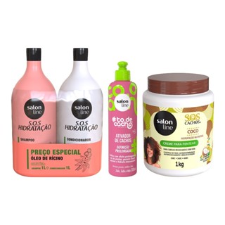 Kit para hidratação das cacheadas e crespas