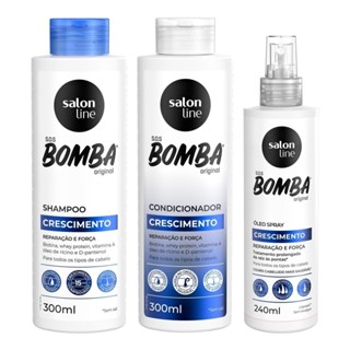 Kit SOS Bomba Crescimento com Shampoo + Condicionador + Óleo em Spray