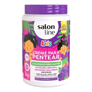 Creme para Pentear Kids Cachinhos Brilhantes Uva 1kg em Oferta na Shopee