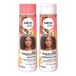 Kit Shampoo e Condicionador de Mel SOS Cachos | Salon Line em Oferta na Shopee