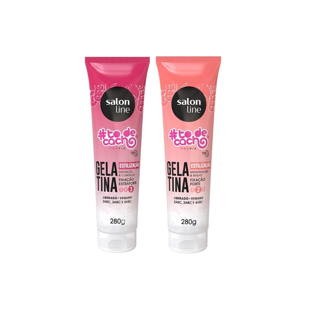 Kit Gelatinas Todecacho Fixação Forte e Extra Forte Salon Line