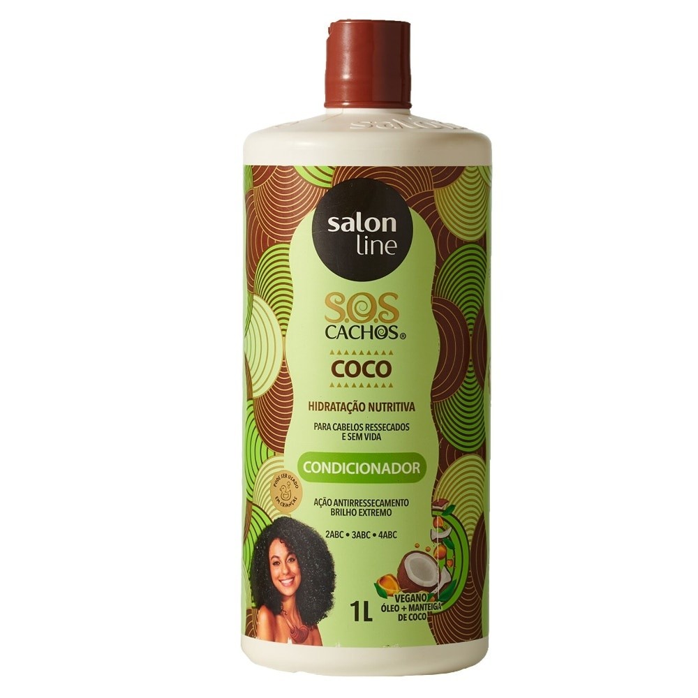 Condicionador 1 Litro SOS Cachos Óleo de Coco | Salon Line