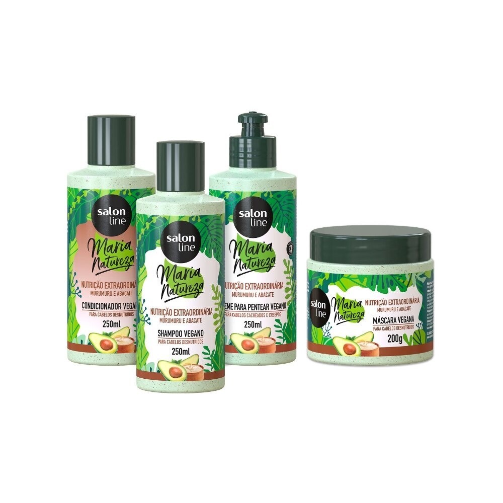 Kit Maria Natureza Nutrição Extraordinária com Shampoo, Condicionador, Creme para Pentear ...