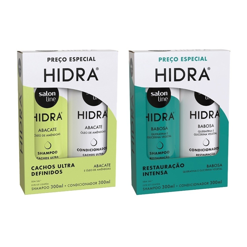 Kit Hidra Restaura e Define Cachos e Crespos Salon Line