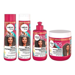 Kit Salon Line SOS Cachos + Poderosos 4 produtos 3ABC e 4ABC em Oferta na Shopee
