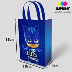 Sacolinhas Personalizadas - Pj Masks - Menino Gato
