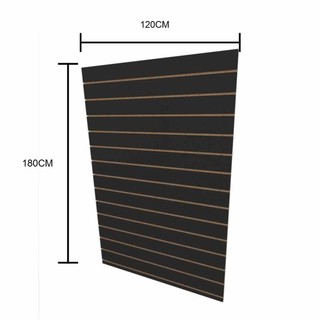 Placa mdf canaletado Painel mdf loja Preto 120x180 E-Nichos