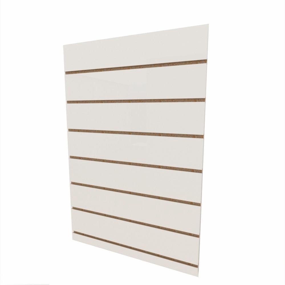 Painel canaletado placa mdf canaletado Branco 60x90 E-Nichos