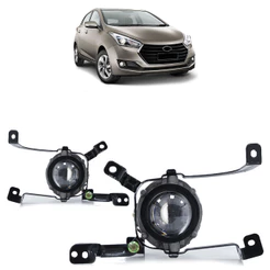 Par Farol Milha Auxiliar Hb20 2016 2017 2018 Carcaça Metálica