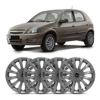 Jogo Calota Esportiva Silver Modelo Roda Passat Cc Para Roda Aro 13 4X100 4X108 Parafuso Cubo Baixo 4 Peças