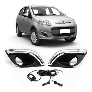 Par Moldura Grade Milha Daylight Palio G5 2012 2013 2014 2015 2016 Led - Spare Parts and Accessories for Vehicles