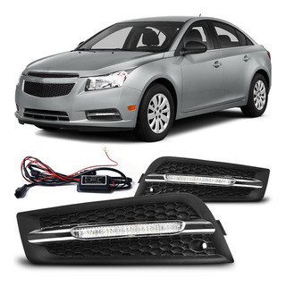 Par Moldura Grade Do Milha Daylight Cruze Sedan 2012 2013 2014 Led
