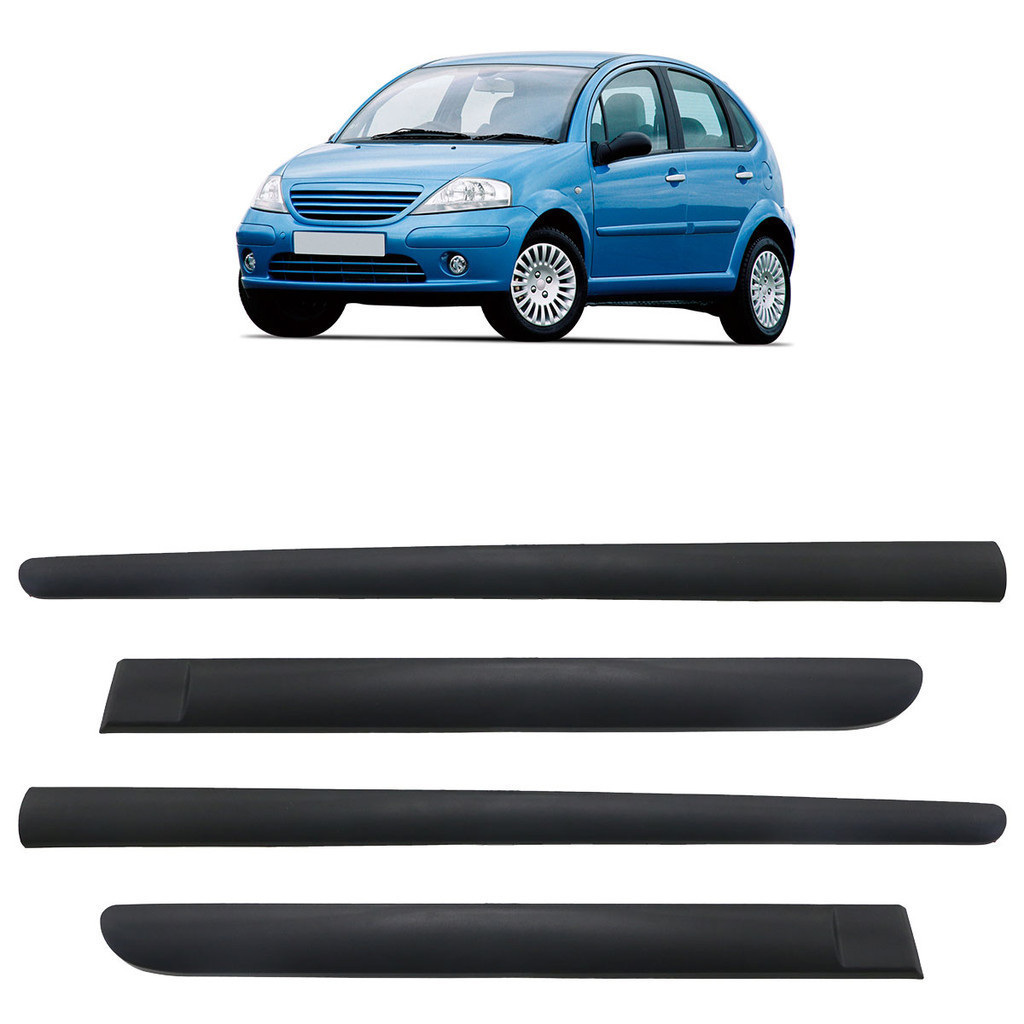 Jogo Friso Borrachão C3 2006 2007 2008 2009 2010 2011 2012 - Spare Parts and Accessories for Vehicles