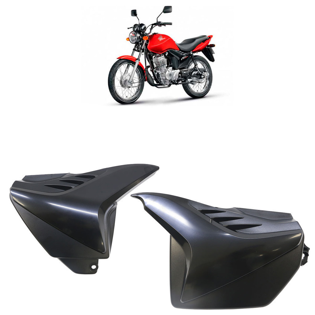 Par Tampa Lateral Cg 125 Fan 2009 2010 2011 2012 2013 Preto Liso em Oferta na Shopee