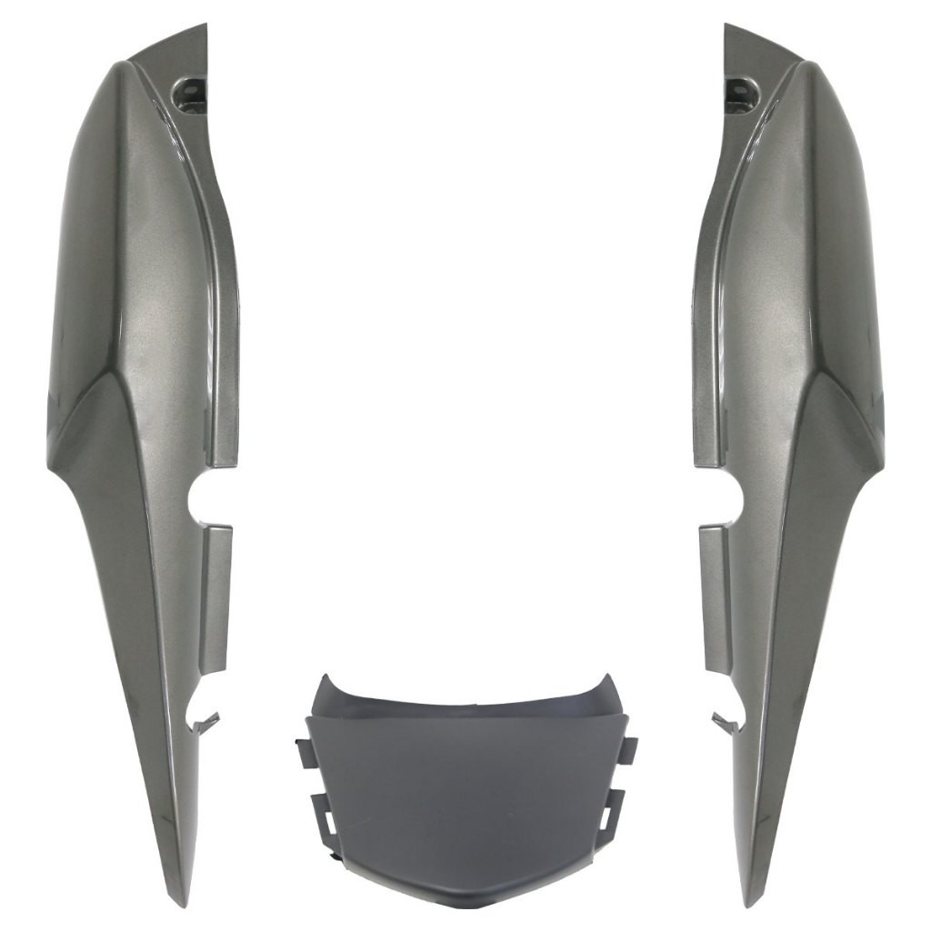 Detalhes do Kit Rabeta Traseira Cg 150 Titan Flex 2009 2010 2011 2012 2013 Prata Liso 3 Peças