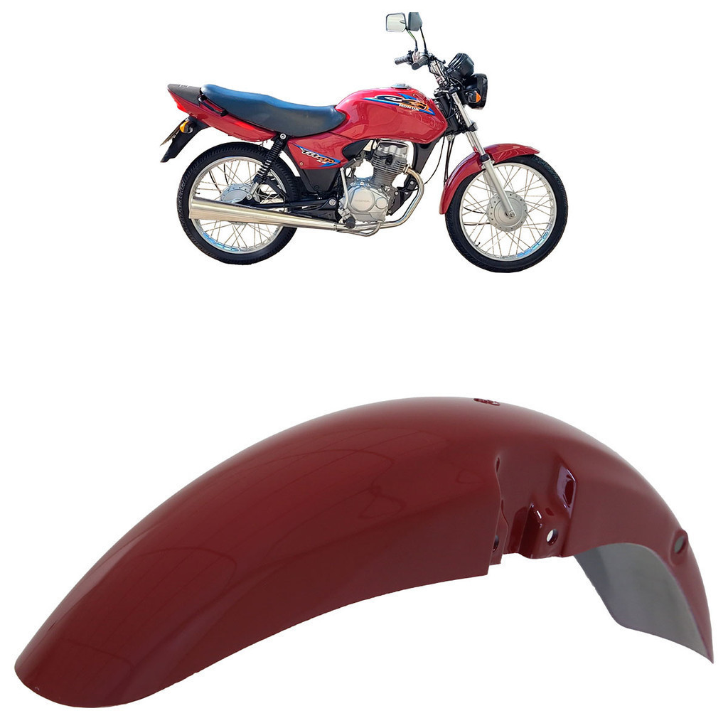 Paralama Dianteiro Cg 125 Titan 2000 2001 2002 2003 2004 Vermelho Liso - Spare Parts and Accessories for Vehicles
