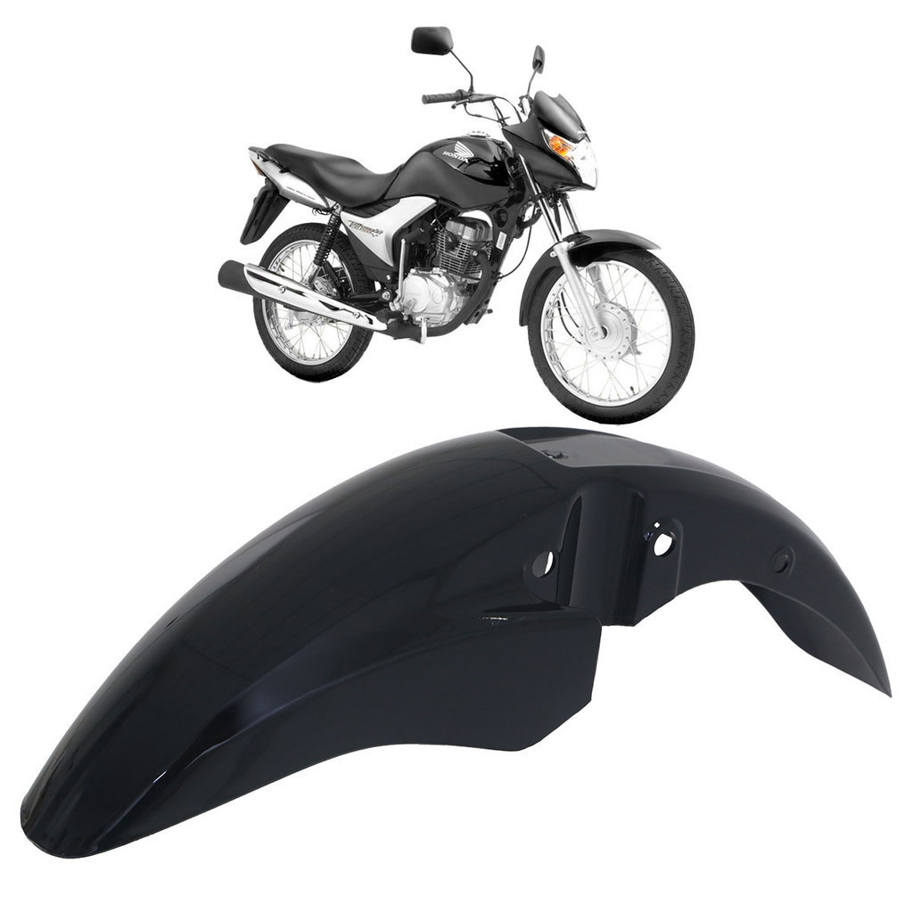 Paralama Dianteiro Cg 150 Titan Mix 2009 2010 2011 2012 2013 Preto Liso - Spare Parts and Accessories for Vehicles