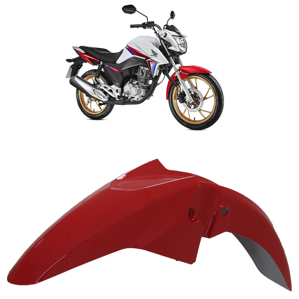 Paralama Dianteiro Cg 160 Titan Ex 2016 2017 2018 2019 2020 2021 2022 2023 Vermelho Marrakesh Liso - Spare Parts and Accessories for Vehicles